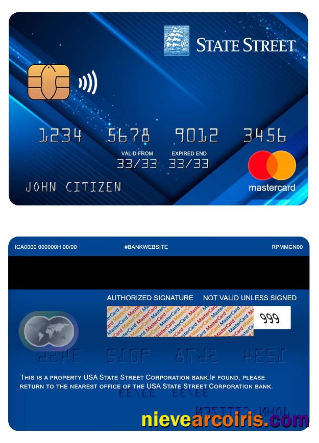 USA State Street Corporation bank mastercard